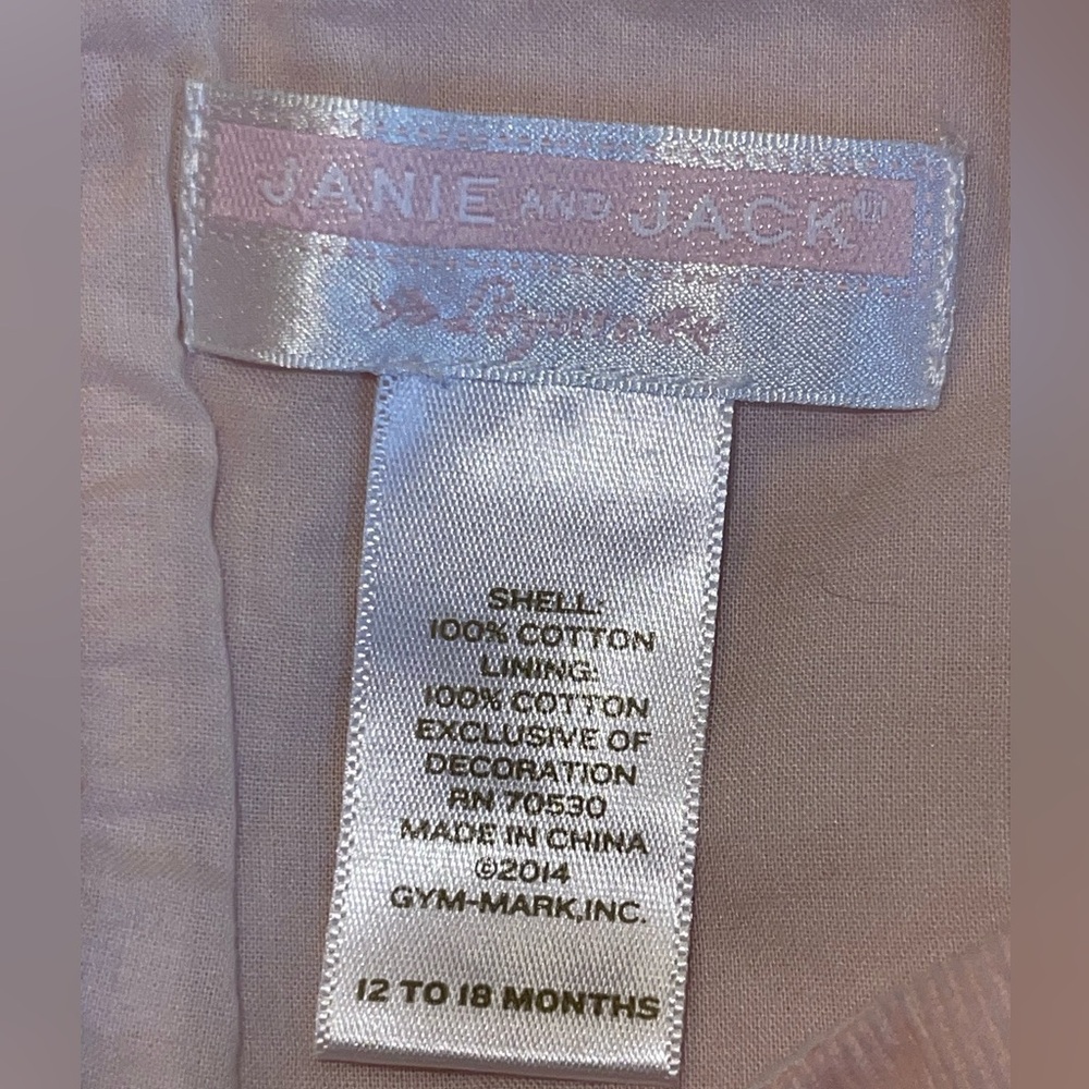 Janie and Jack Light Pink Baby Dress - Picture 7 of 7